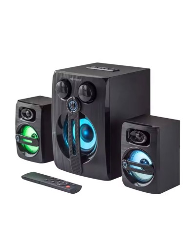 Тонколони Kisonli TM-9000A, Bluetooth, USB, AUX, SD, FM, 12W+2x5W, Черен - 22219