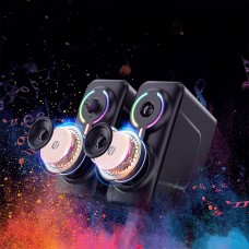 Тонколони Onikuma L6, 2x5W, USB, RGB, Черен - 22216