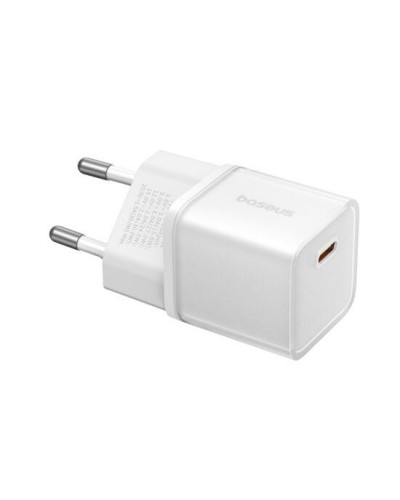 Мрежово зарядно устройство Baseus GaN5S Fast Charger 1C, 30W, 1 x Type-C F, Бял - 40405