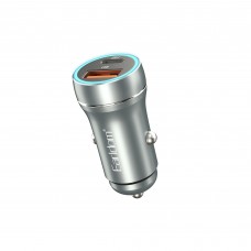 Зарядно устройство за кола Earldom ES-CC29, 30W, USB QC3.0, PD, С Lightning - PD кабел, Сребрист - 40352
