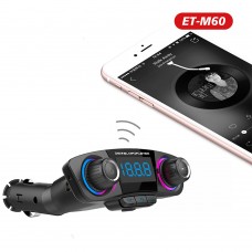 FM Трансмитер Earldom ET-M60, Bluetooth, USB, 5V/2.0A, Черен – 17384