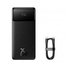 Преносима батерия Baseus Bipow, 20000mAh, 25W, С Type-C кабел, Черен - 87089