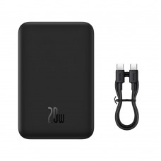 Преносима батерия Baseus Magnetic Mini Wireless, 20000mAh, 20W, С Type-C кабел, Черен - 87088