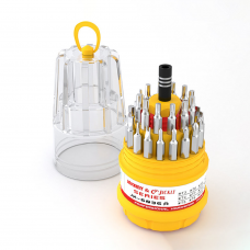 Комплект отвертка и накрайници Jakemy JK-6036-A, 31 Части, CR-V, Жълт - 17628