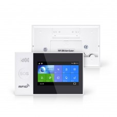 Смарт алармена система No brand PST-WG107T, 8в1, GSM, Wi-Fi, Tuya Smart, Бял - 91015