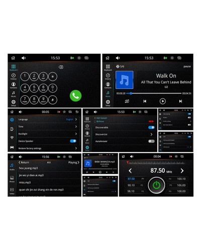 Преносим CarPlay / Android Auto дисплей No brand X300L, 7", За автомобил - 13314