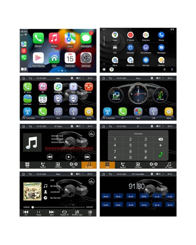 Преносим CarPlay / Android Auto дисплей No brand X5306L, 7", За автомобил - 13312