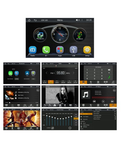 Преносим CarPlay / Android Auto дисплей No brand X600W, 7", За автомобил - 13310