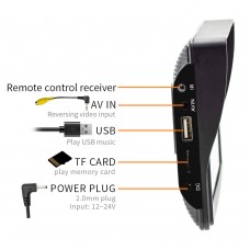 Преносим CarPlay / Android Auto дисплей No brand X600W, 7", За автомобил - 13310