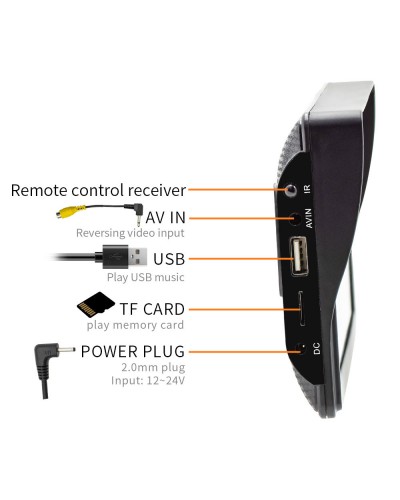 Преносим CarPlay / Android Auto дисплей No brand X600W, 7", За автомобил - 13310