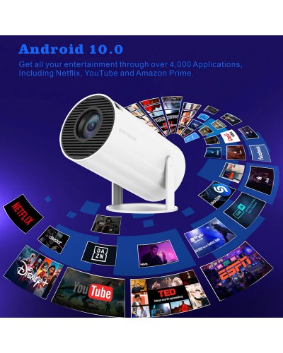 Проектор No brand HY300 PRO, 40-130", 1280*720P, Бял - 13344