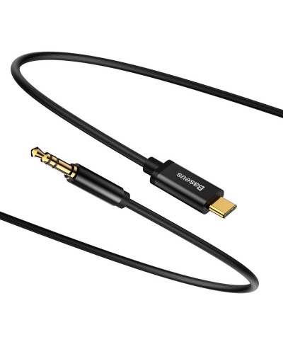 Аудио кабел Baseus M01, 3.5mm към Type-C, 1.2м, Черен - 40403