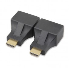 HDMI удължител, No brand, През LAN CAT-5e/6, Черен - 17165