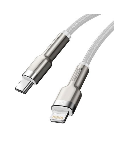 Кабел за данни Baseus Cafule, Type-C - Lightning, 20W, 1.0m, Бял - 40476