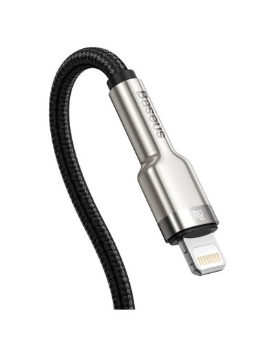 Кабел за данни Baseus Cafule, Type-C - Lightning, 20W, 1.0m, Черен - 40475
