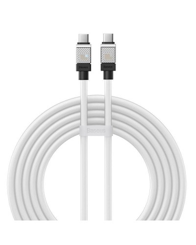 Кабел за данни Baseus CoolPlay, Type-C - Type-C, 100W, PD, 2.0m, Бял - 40444