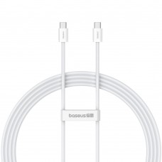 Кабел за данни Baseus Superior 2, Type-C - Type-C, 30W, PD, 2.0m, Бял - 40423