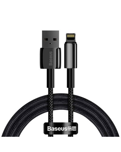 Кабел за данни Baseus Tungsten Gold, Lightning, 1.0m, Черен - 40472