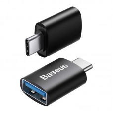 Преходник Baseus Ingenuity, USB F към Type-C, OTG, Черен - 40395
