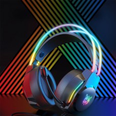 Слушалки Onikuma X26, За компютър, Микрофон, Подсветка, 3.5mm, USB, Черен - 20744