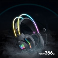 Слушалки Onikuma X26, За компютър, Микрофон, Подсветка, 3.5mm, USB, Черен - 20744