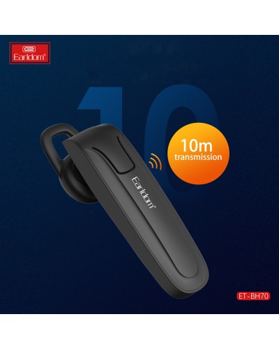 Bluetooth слушалка Earldom ET-BH70, Handsfree, Черен – 17908