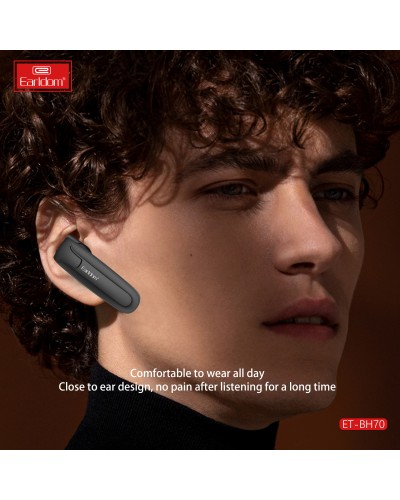 Bluetooth слушалка Earldom ET-BH70, Handsfree, Черен – 17908