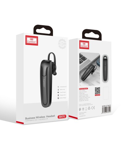 Bluetooth слушалка Earldom ET-BH70, Handsfree, Черен – 17908