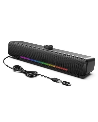 Тонколона Onikuma L16, 2x5W, Bluetooth, USB, RGB, Черен - 22218