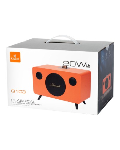 Тонколона Kisonli G103, Bluetooth, USB, SD, AUX, Различни цветове - 22302