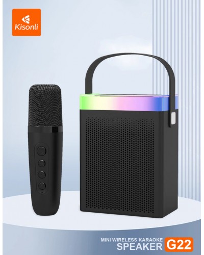 Тонколона Kisonli G22, Караоке, Bluetooth, USB, SD, AUX, RGB, Различни цветове - 22297