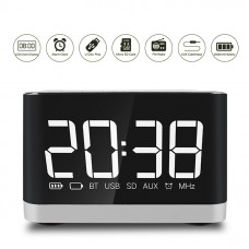 Тонколона Kisonli G8, Bluetooth, Часовник, USB, SD, FM, AUX, RGB, Различни цветове - 22281