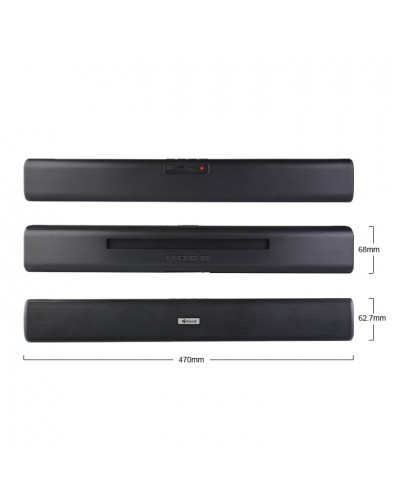 Тонколона Kisonli LED-803, Bluetooth, USB, SD, AUX, FM, Черен - 22315