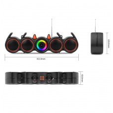 Тонколона Kisonli LED-918, Bluetooth, USB, SD, RGB, AUX, FM, Черен - 22317