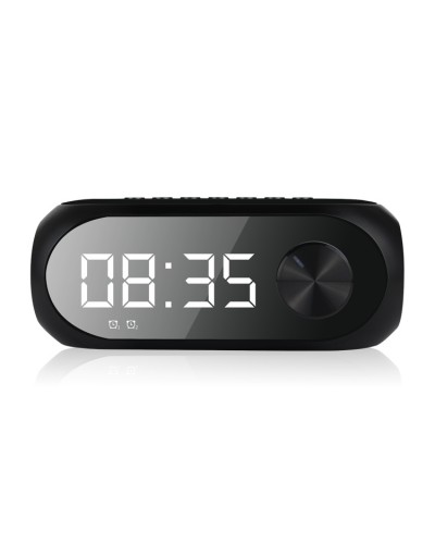 Тонколона Kisonli LP-2S, Bluetooth, Часовник, SD, FM, AUX, RGB, Черен - 22280