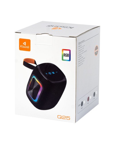 Тонколона Kisonli Q25, Bluetooth, USB, SD, FM, RGB, Различни цветове - 22286