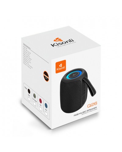 Тонколона Kisonli Q26, Bluetooth, USB, SD, FM, RGB, Различни цветове - 22287