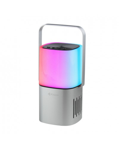 Тонколона Kisonli Q6 Plus, Bluetooth, AUX, SD, FM, RGB, Сребрист - 22282