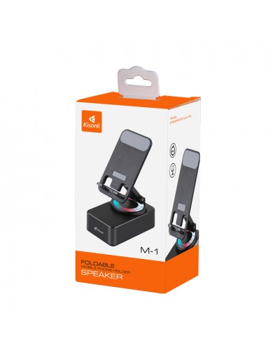 Тонколона със стойка за телефон Kisonli M1 Plus, Bluetooth,  USB, RGB, Различни цветове - 22273