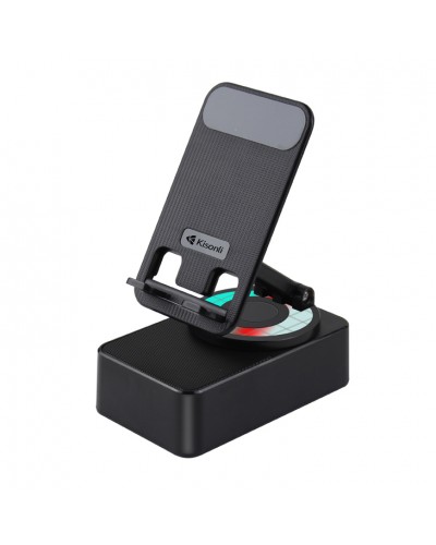 Тонколона със стойка за телефон Kisonli M2, Bluetooth, USB, RGB, Различни цветове - 22274