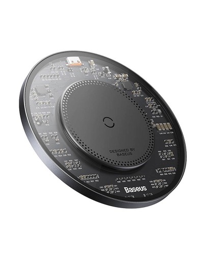 Безжично зарядно устройство Baseus Simple 2, Qi, 15W, Черен - 40381