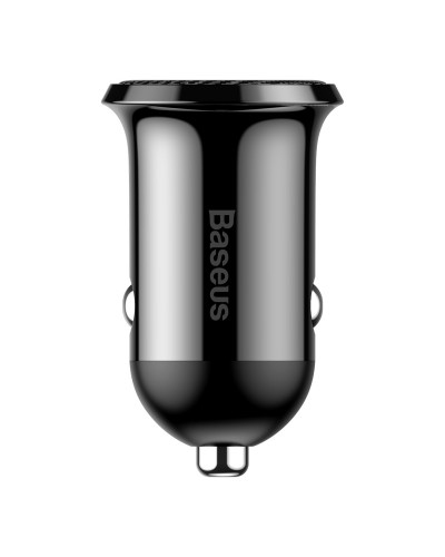 Зарядно устройство за кола Baseus Grain Pro, 4.8A, 2 x USB, Черен - 40509