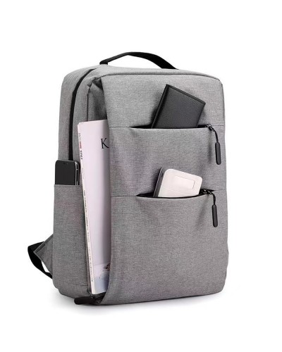 Раница за лаптоп No brand BP-03, 15.6", Сив - 45289