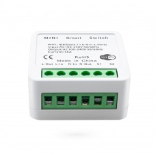 Смарт превключвател No brand PST-AP-SMT, 1 канал, 220V, 16A, Wi-Fi, Tuya Smart, Бял - 91021