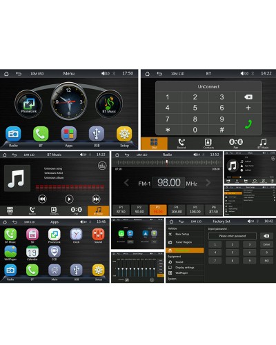 Преносим CarPlay / Android Auto дисплей No brand X500L, 7", За автомобил - 13309
