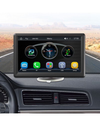 Преносим CarPlay / Android Auto дисплей No brand X500L, 7", За автомобил - 13309