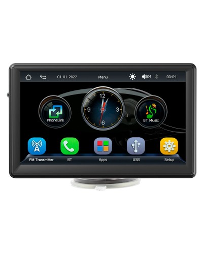 Преносим CarPlay / Android Auto дисплей No brand X500L, 7", За автомобил - 13309