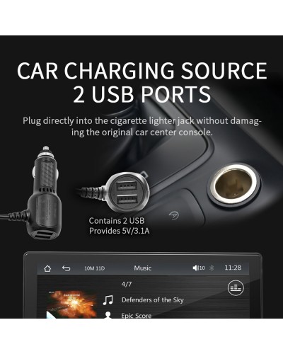Преносим CarPlay / Android Auto дисплей No brand X5305L, 9", За автомобил - 13315
