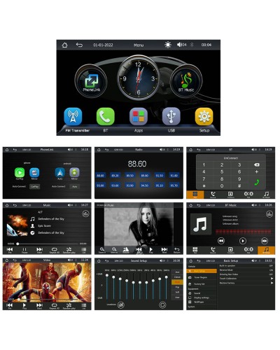 Преносим CarPlay / Android Auto дисплей No brand X5305L, 9", За автомобил - 13315