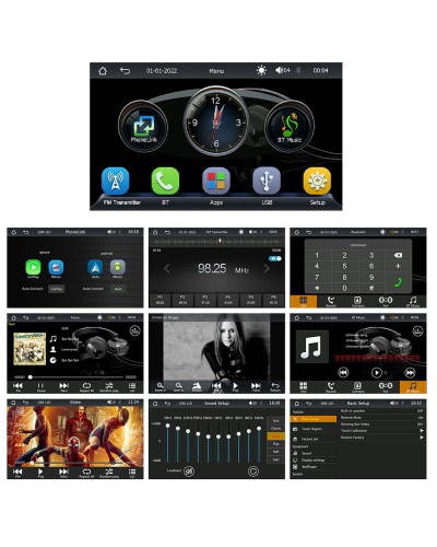 Преносим CarPlay / Android Auto дисплей No brand X5308, 9", За автомобил - 13316